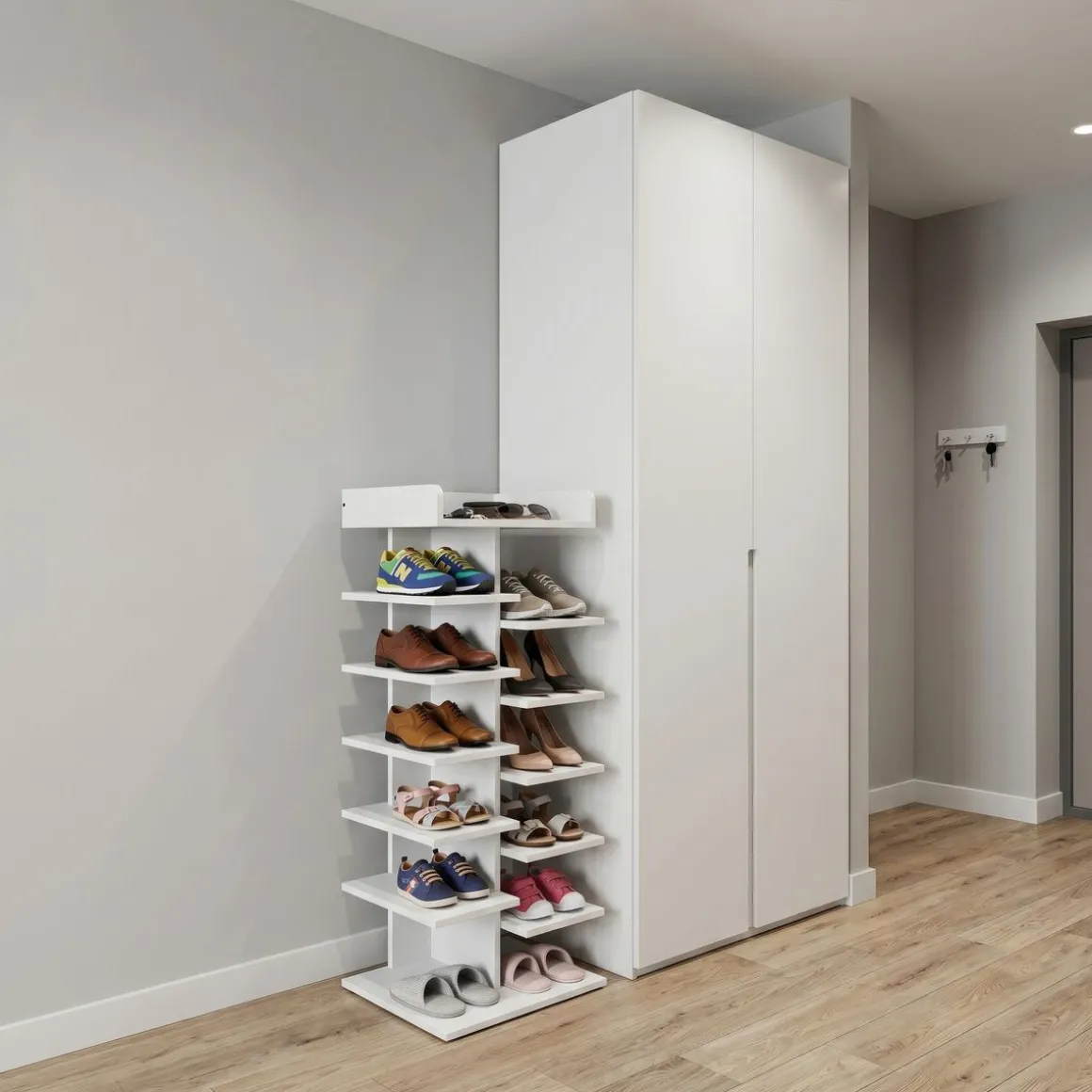 Schuhregal RUTA 45 x 114 cm weiss