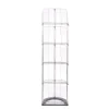 Schuhregal 5 Tablare 28 x 21 x 101 cm transparent/grau