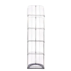Schuhregal 5 Tablare 28 x 21 x 101 cm transparent/grau