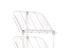 Schuhregal 5 Tablare 28 x 21 x 101 cm transparent/grau