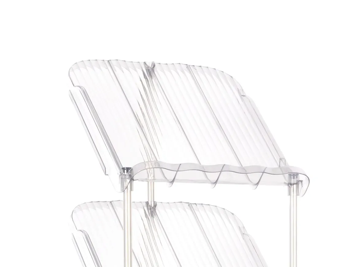 Schuhregal 5 Tablare 28 x 21 x 101 cm transparent/grau