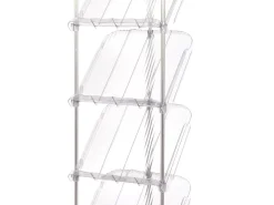 Schuhregal 5 Tablare 28 x 21 x 101 cm transparent/grau
