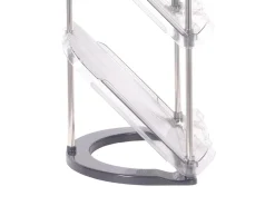Schuhregal 5 Tablare 28 x 21 x 101 cm transparent/grau