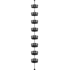 Schuhregal Teleskopregal 8 Ebenen 105 - 310 cm schwarz