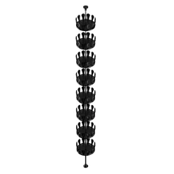 Schuhregal Teleskopregal 8 Ebenen 105 - 310 cm schwarz