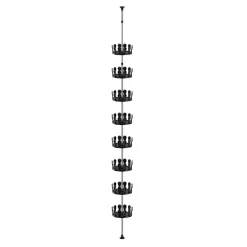 Schuhregal Teleskopregal 8 Ebenen 105 - 310 cm schwarz