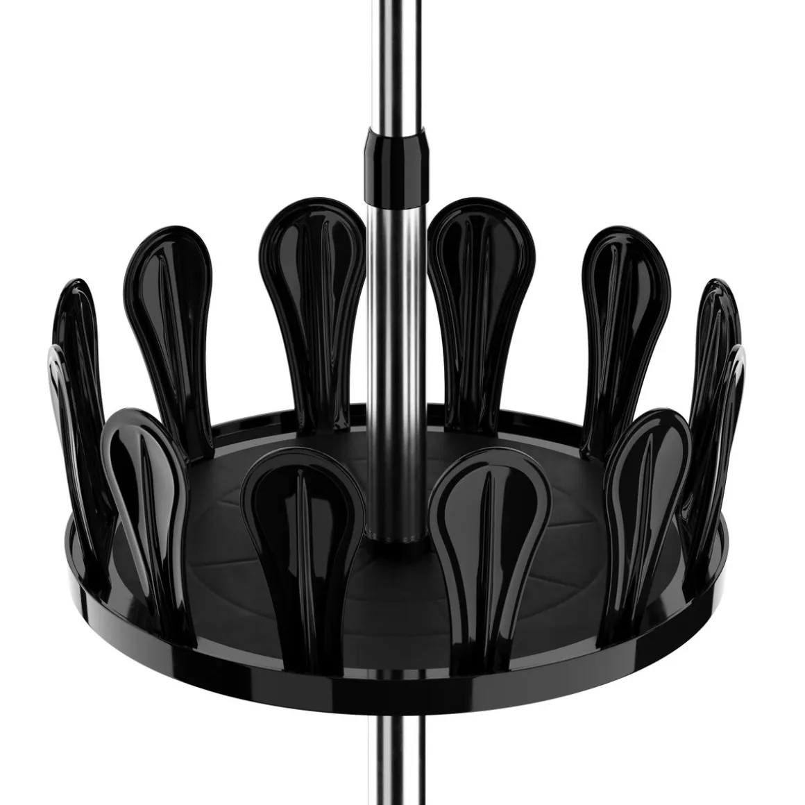 Schuhregal Teleskopregal 8 Ebenen 105 - 310 cm schwarz