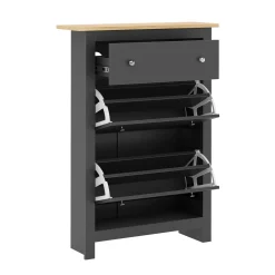 Schuhschrank ARLES 78 x 24 x 108 cm anthrazit