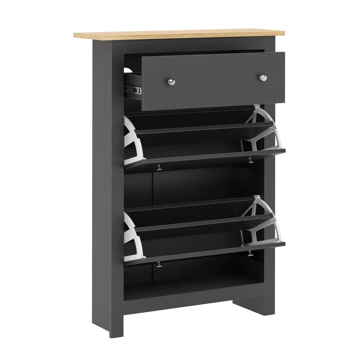 Schuhschrank ARLES 78 x 24 x 108 cm anthrazit