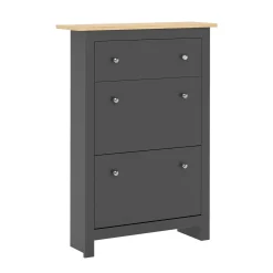 Schuhschrank ARLES 78 x 24 x 108 cm anthrazit