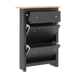 Schuhschrank ARLES 78 x 24 x 108 cm anthrazit