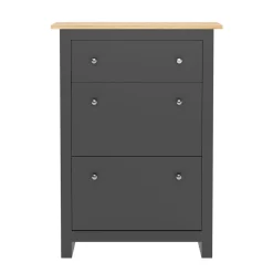 Schuhschrank ARLES 78 x 24 x 108 cm anthrazit