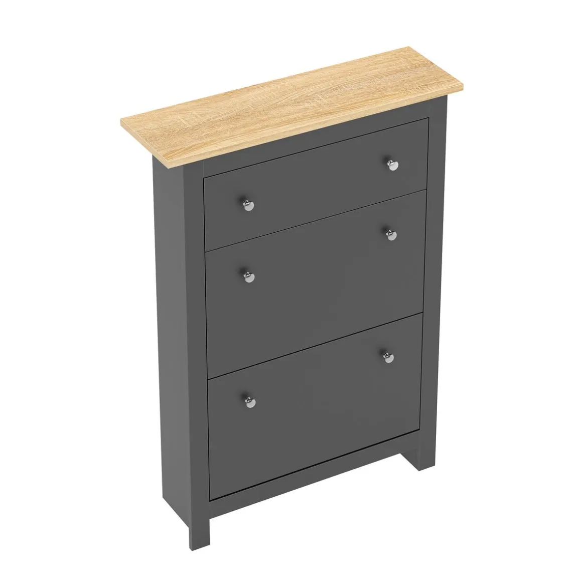Schuhschrank ARLES 78 x 24 x 108 cm anthrazit