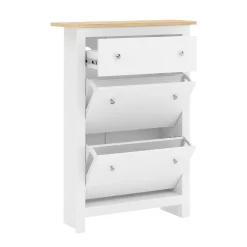 Schuhschrank ARLES 78 x 24 x 108 cm weiss