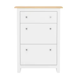 Schuhschrank ARLES 78 x 24 x 108 cm weiss