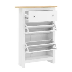 Schuhschrank ARLES 78 x 24 x 108 cm weiss
