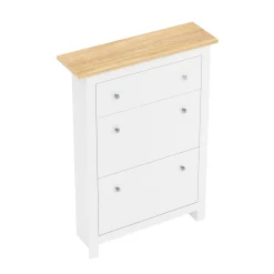 Schuhschrank ARLES 78 x 24 x 108 cm weiss