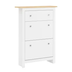 Schuhschrank ARLES 78 x 24 x 108 cm weiss