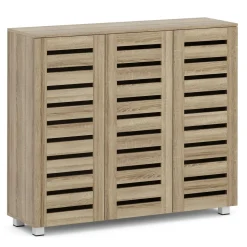 Schuhschrank EDDIE 114 x 34 x 98 cm braun