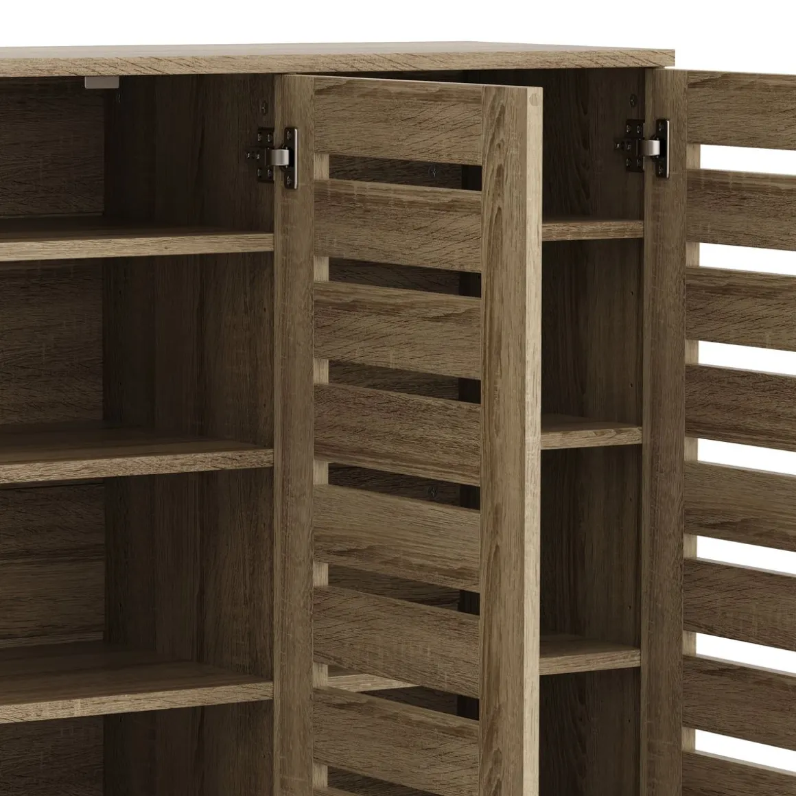 Schuhschrank EDDIE 114 x 34 x 98 cm braun