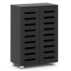 Schuhschrank EDDIE 60 x 33 x 87 cm schwarz
