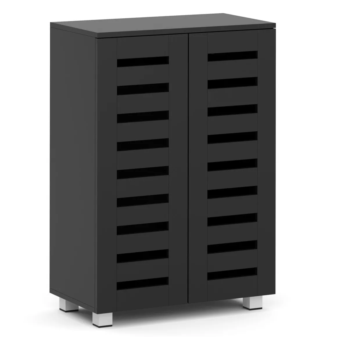 Schuhschrank EDDIE 60 x 33 x 87 cm schwarz