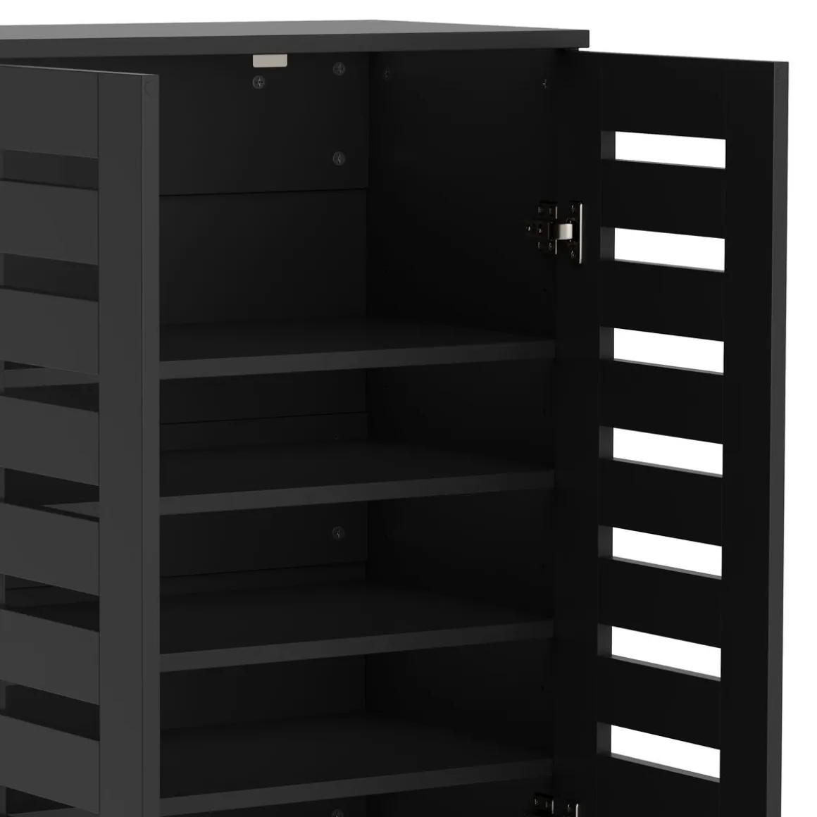 Schuhschrank EDDIE 60 x 33 x 87 cm schwarz