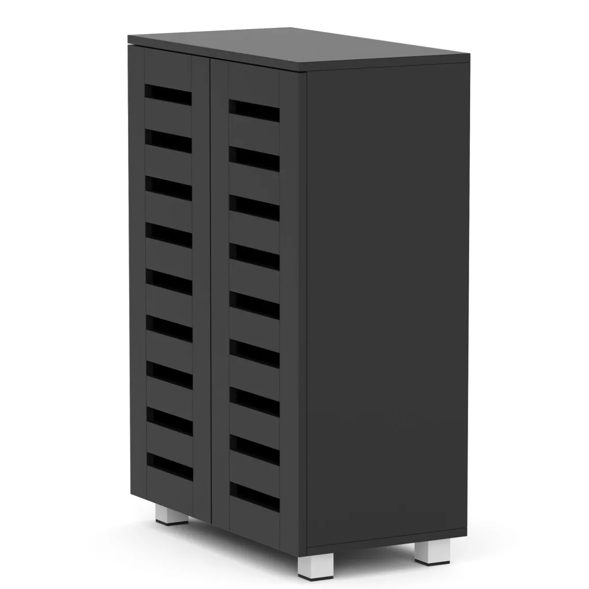 Schuhschrank EDDIE 60 x 33 x 87 cm schwarz