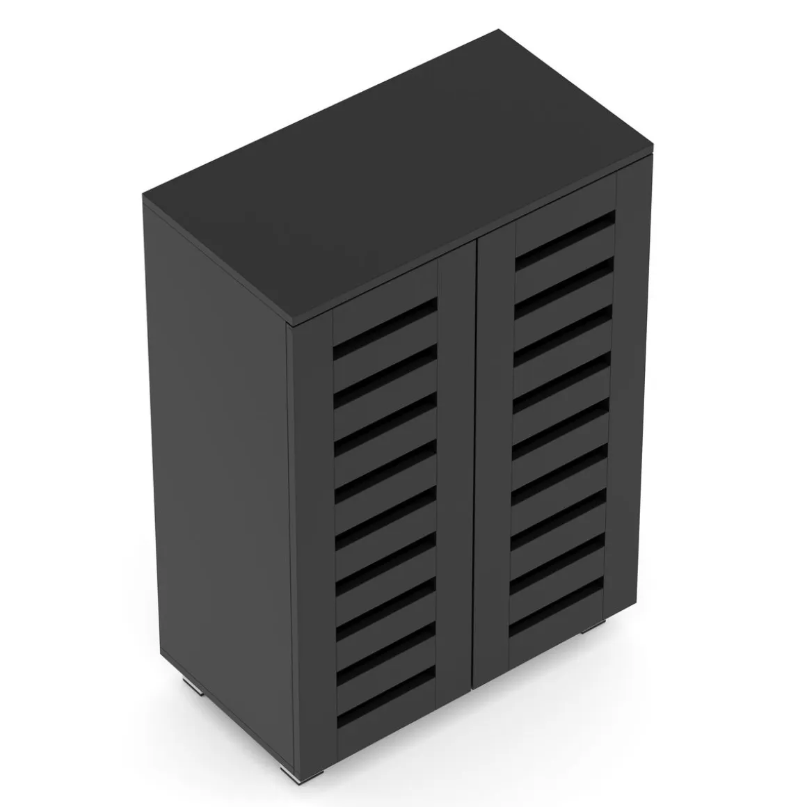 Schuhschrank EDDIE 60 x 33 x 87 cm schwarz