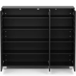 Schuhschrank EDDIE 114 x 34 x 98 cm schwarz
