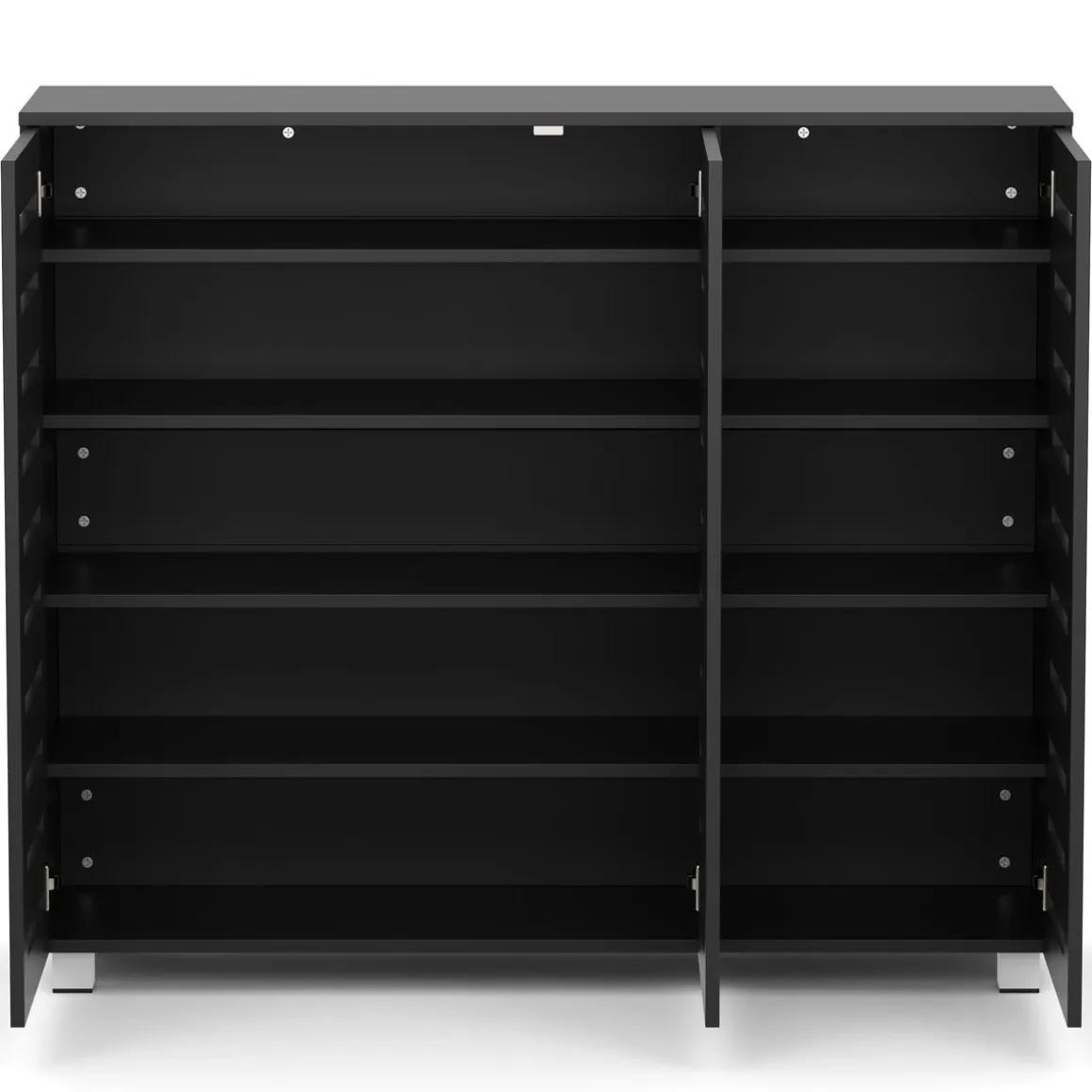 Schuhschrank EDDIE 114 x 34 x 98 cm schwarz
