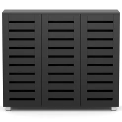 Schuhschrank EDDIE 114 x 34 x 98 cm schwarz