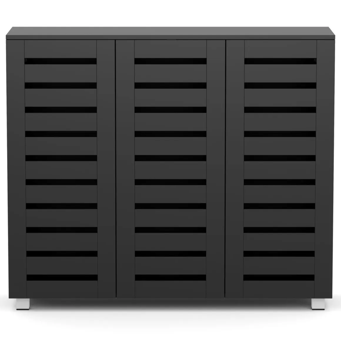 Schuhschrank EDDIE 114 x 34 x 98 cm schwarz