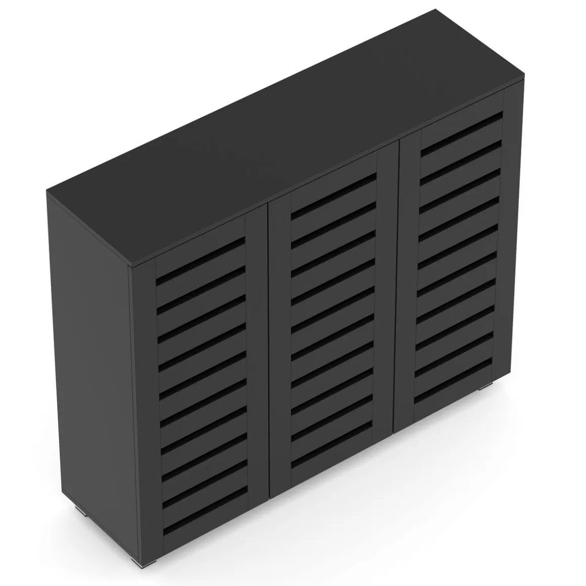 Schuhschrank EDDIE 114 x 34 x 98 cm schwarz