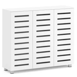 Schuhschrank EDDIE 114 x 34 x 98 cm weiss