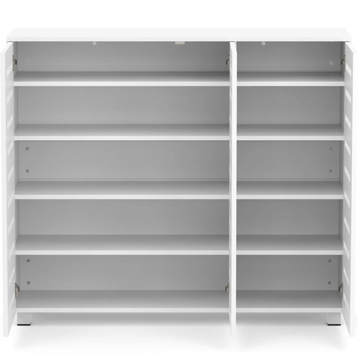 Schuhschrank EDDIE 114 x 34 x 98 cm weiss