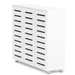 Schuhschrank EDDIE 114 x 34 x 98 cm weiss