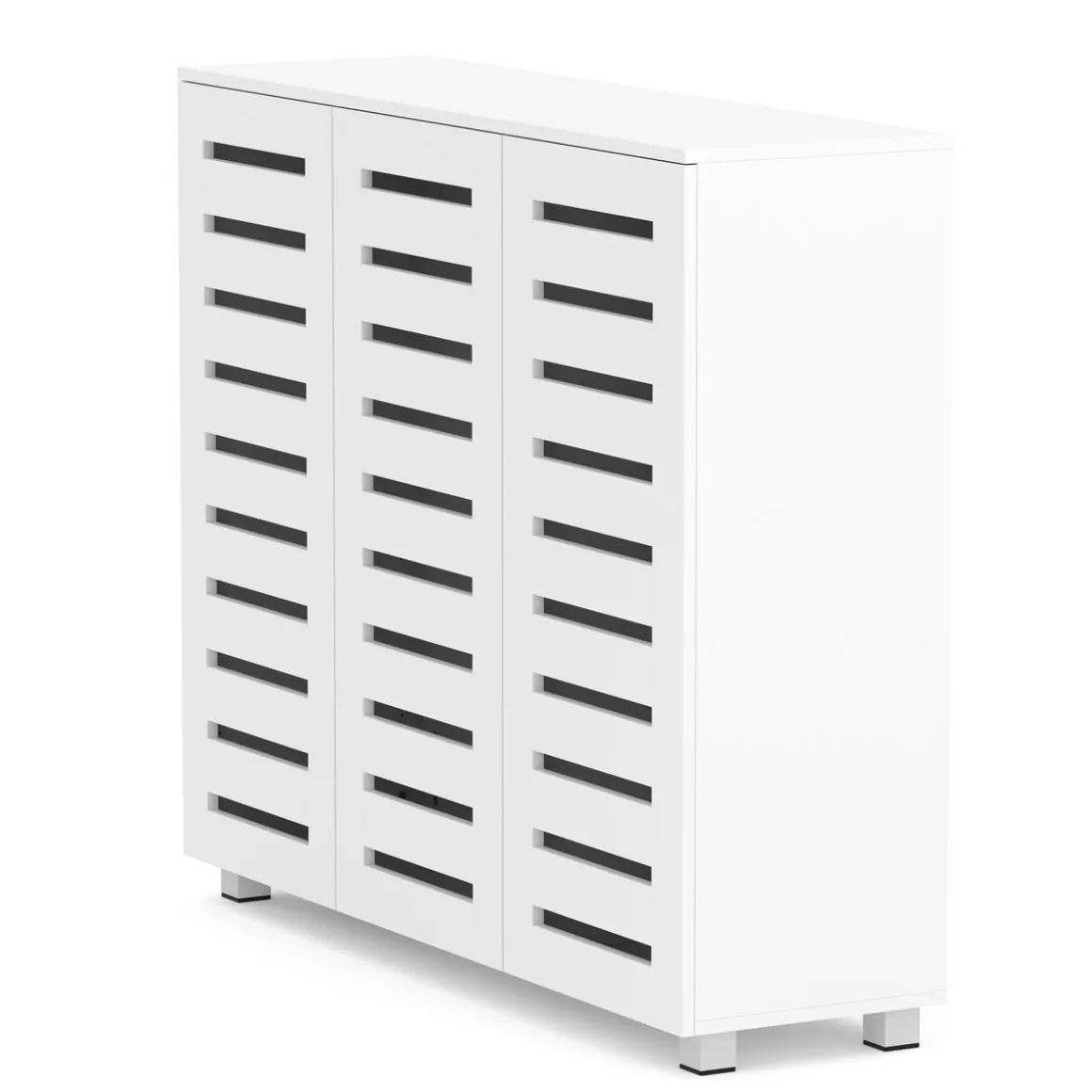 Schuhschrank EDDIE 114 x 34 x 98 cm weiss
