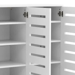 Schuhschrank EDDIE 114 x 34 x 98 cm weiss
