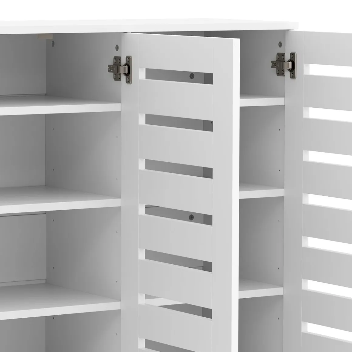 Schuhschrank EDDIE 114 x 34 x 98 cm weiss