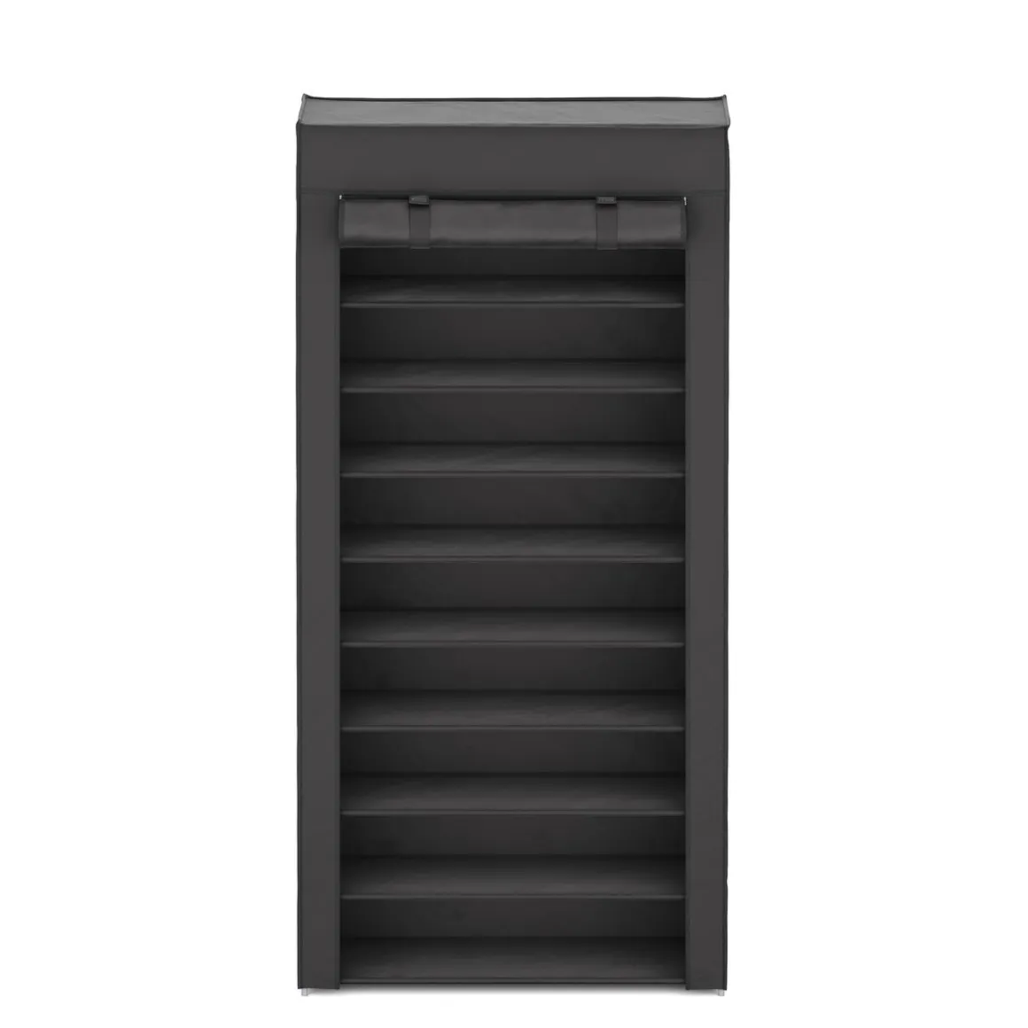 Schuhschrank faltbar 86 x 29 x 175 cm schwarz