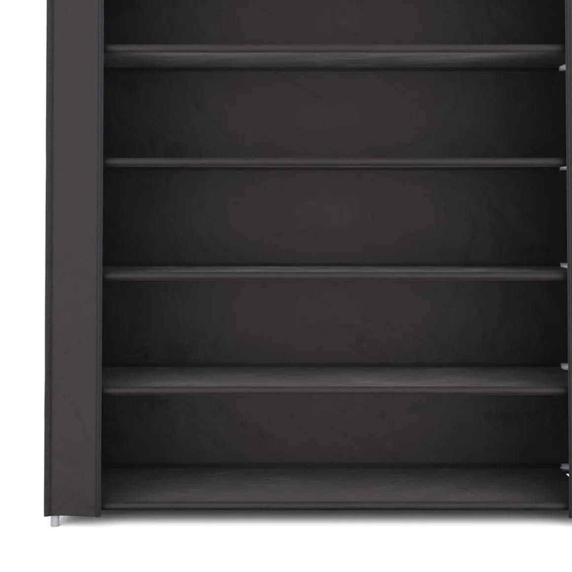 Schuhschrank faltbar 86 x 29 x 175 cm schwarz
