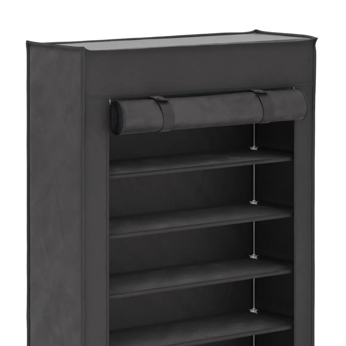 Schuhschrank faltbar 86 x 29 x 175 cm schwarz