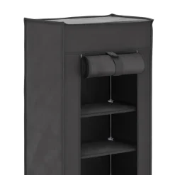 Schuhschrank faltbar 28 x 46 x 129 cm schwarz