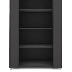 Schuhschrank faltbar 28 x 46 x 129 cm schwarz