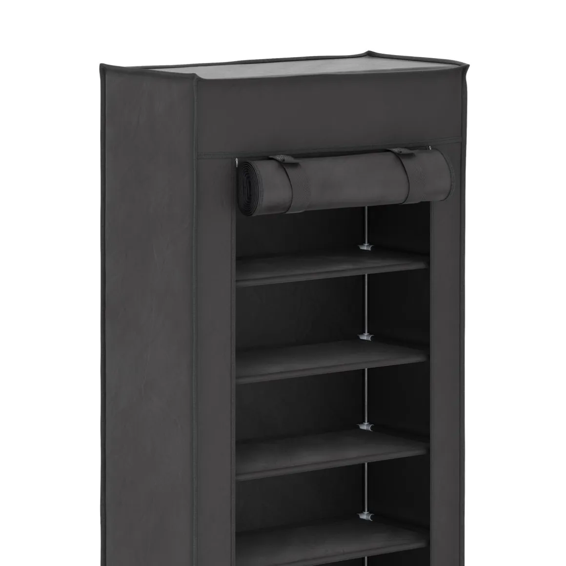 Schuhschrank faltbar 60 x 29 x 175 cm schwarz