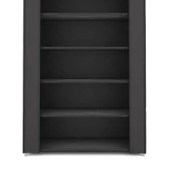 Schuhschrank faltbar 60 x 29 x 175 cm schwarz