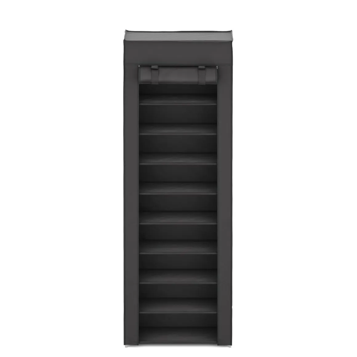 Schuhschrank faltbar 60 x 29 x 175 cm schwarz