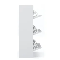Schuhschrank KAMALIA 55 x 30 x 112 cm weiss