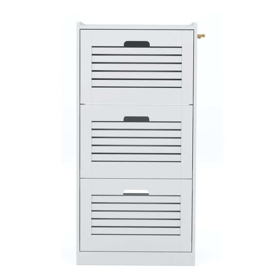 Schuhschrank KAMALIA 55 x 30 x 112 cm weiss